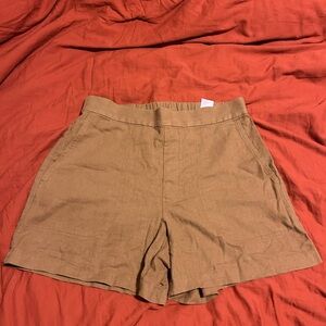 Banana Republic tan linen shorts.